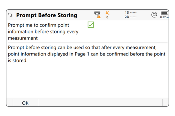 Prompt before storing