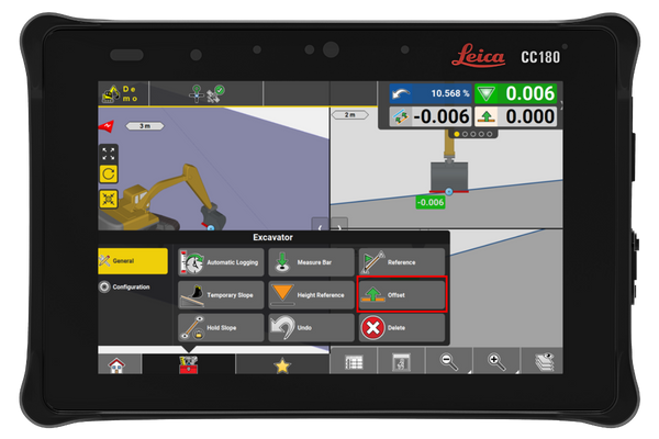 Perpendicular offset